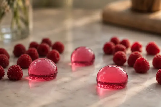 Fruit mocktail spheres